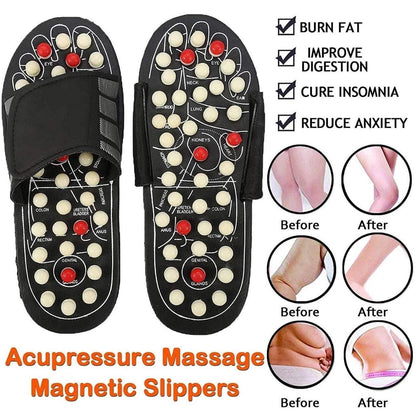 Acupressure and Magnetic Therapy Paduka Slippers for Full Body Blood Circulation For Men and Women - Vistora